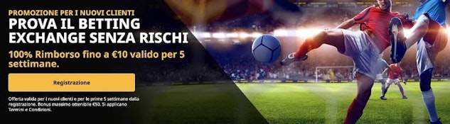 Immagine promozionale per il bonus di benvenuto scommesse Betfair.