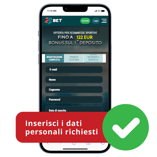 <i>Prendi un bonus di benvenuto fino a 122CHF sul tuo primo deposito</i>.