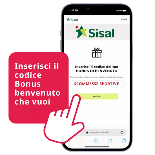 Seleziona il bonus benvenuto Sisal che desideri.
