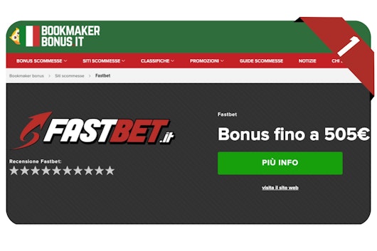Primo step della registrazione per ricevere il bonus di Fastbet