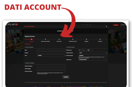 Registrazione eplay24 2