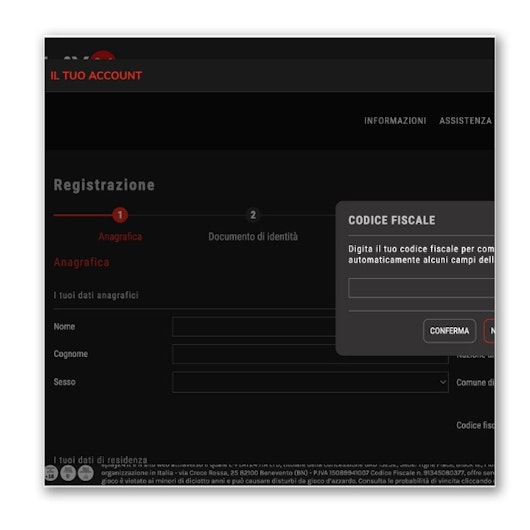 Registrazione su eplay24