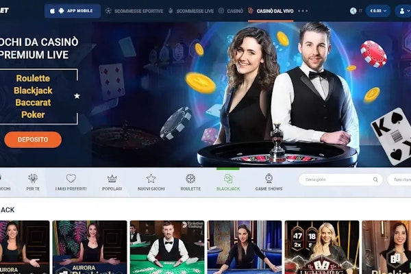 Gioca a giochi di casinò dal vivo disponibili in varie lingue