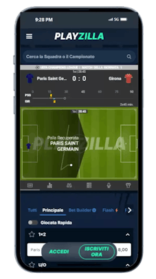 Scommesse live disponibili, ma senza la possibilità di streaming.