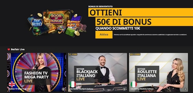 Betfair giochi casino in italiano