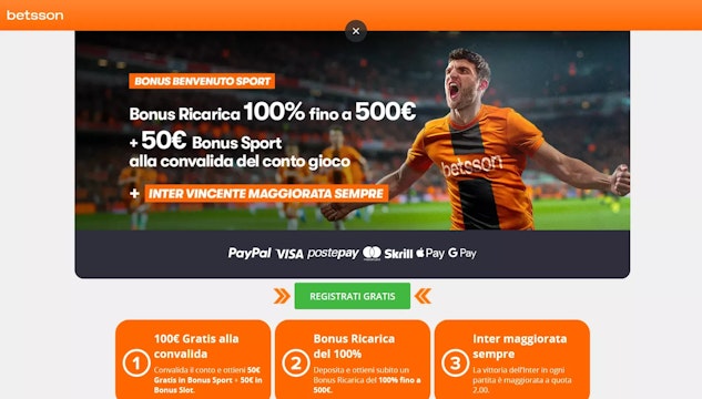 Bonus betsson anteprima