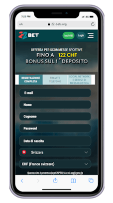 Ottieni un bonus che arriva fino a 122CHF sul tuo primo deposito