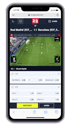 Guarda partite ed eventi in diretta