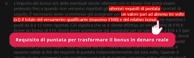 A meno che tu non intenda utilizzare un bonus esclusivamente per fare pratica, questo è uno degli aspetti più cruciali da tenere d'occhio quando valuti un bonus: <strong>scegli promozioni che ti consentano di raggiungere il volume necessario senza stravolgere le tue abitudini di gioco.</strong>