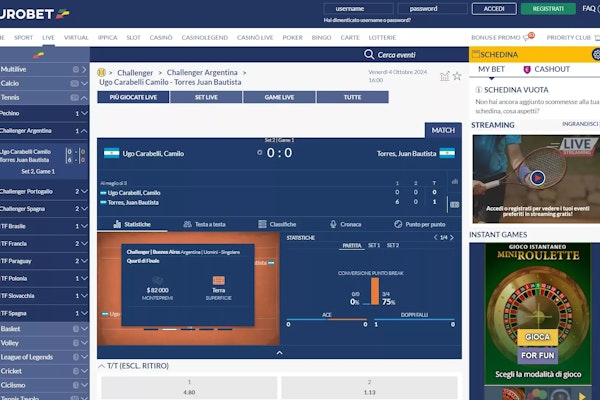 Il cash out è disponibile anche per il tennis