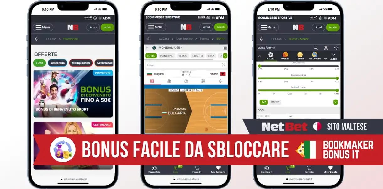 Miglior sito di scommesse estero: Netbet