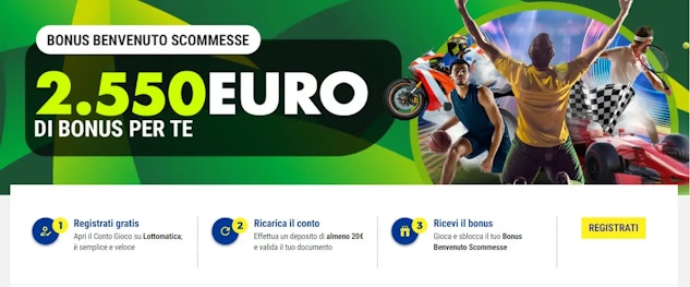 Nuovo bonus Lottomatica per le scommesse sportive