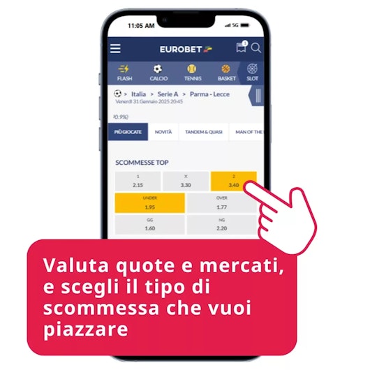 Ora scegli il formato della tua schedina. Se preferisci una scommessa semplice, opta per una schedina singola, prevedendo un'unica previsione. Se desideri aumentare le potenziali vincite, puoi creare una schedina multipla, combinando più esiti in una sola scommessa. Se vuoi maggior sicurezza, il sistema ti permette di vincere anche con previsioni parzialmente corrette, attraverso combinazioni multiple.