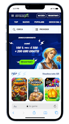 Seleziona tra vari bonus di benvenuto offerti da Sportaza.