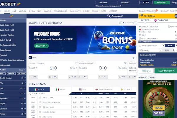 Per quanto riguarda il calcio, il cash out di Eurobet può essere utilizzato su diversi mercati