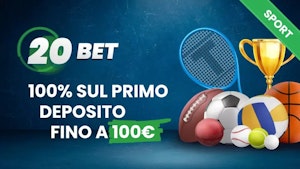 Bonus di benvenuto per le scommesse sportive su 20 Bet.