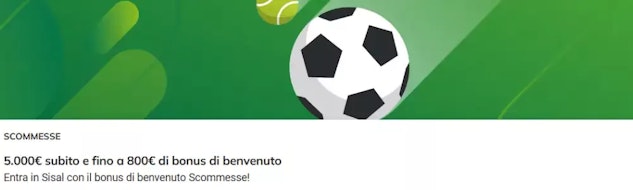 Anteprima bonus benvenuto sisal