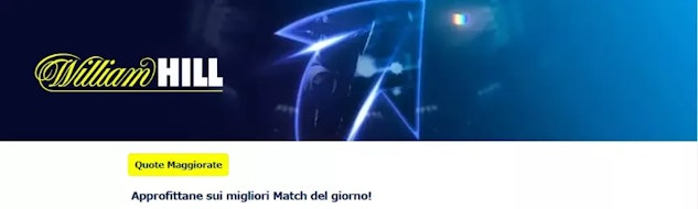 Esempio di quote elevate da William Hill