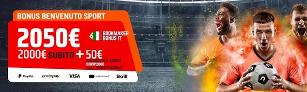 Bonus 100% esclusivo solo su Bookmakerbonus