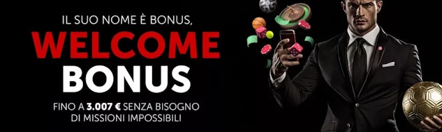 Bonus su multipla di 4 eventi con quota minima totale di 2.50