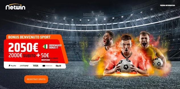 Nuova offerta bonus esclusiva Netwin disponibile soltanto su bookmakerbonus