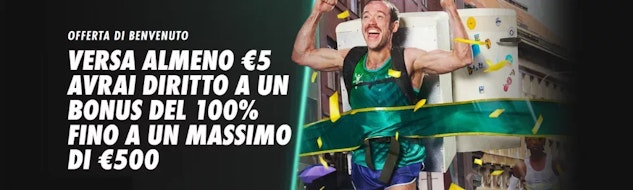Nuovo bonus benvenuto sport bet365