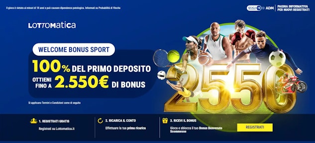 Bonus di benvenuto sport lottomatica