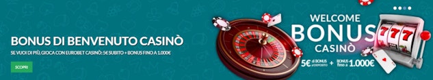 Bonus benvenuto slot online