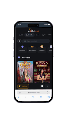 Excitewin sezione casino live