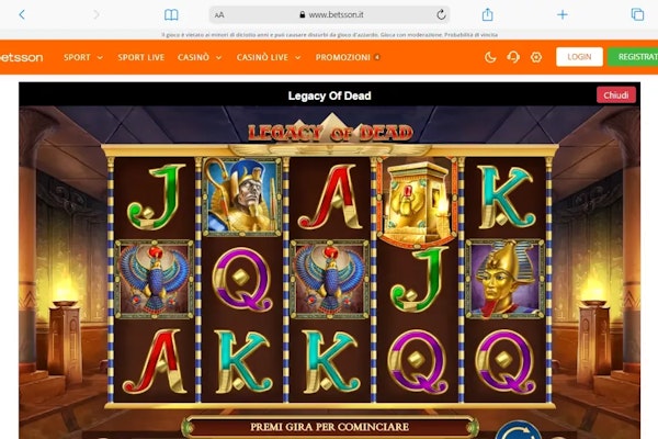 Giocando alle slot di betsson