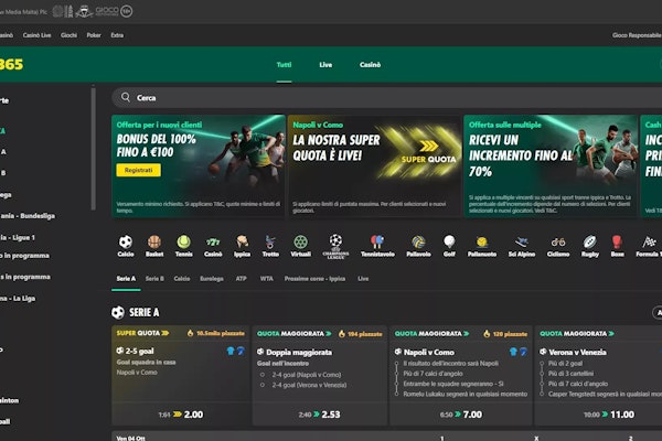 Il cash out di Bet365 è tra i più versatili presenti sul mercato