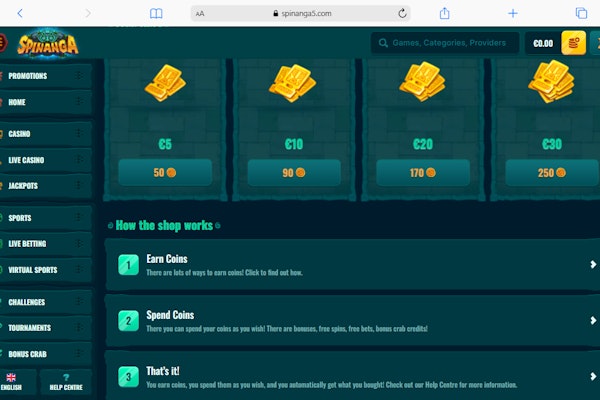 panoramica del negozio