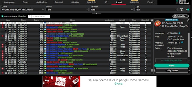 Pokerstars lobby