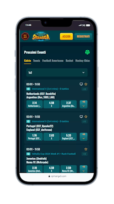 Screenshot di scommesse Spinanga