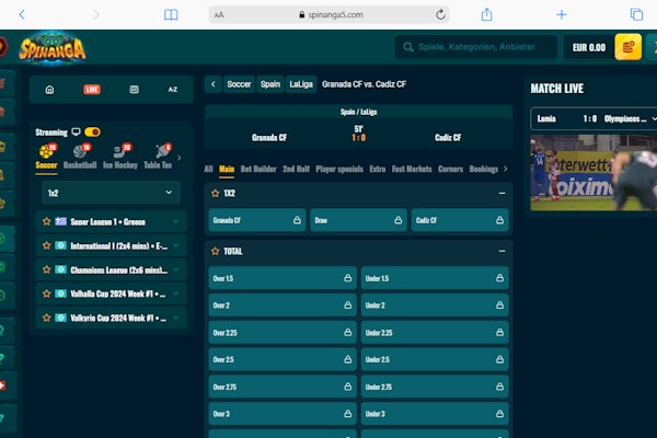 Spinanga live streaming calcio